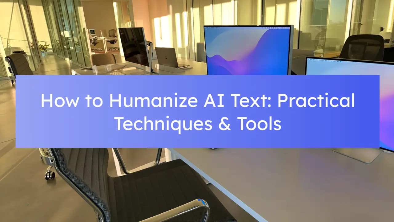 How to Humanize AI Text: Practical Techniques & Tools
