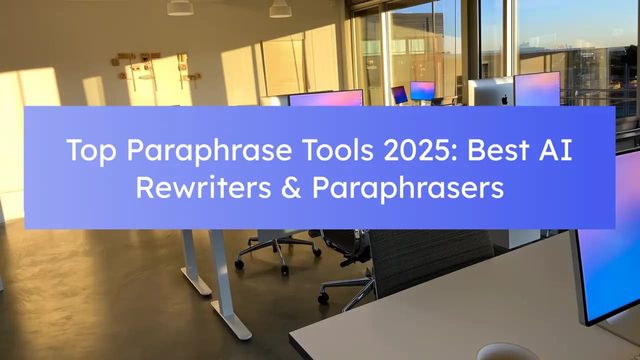 Top Paraphrase Tools 2025: Best AI Rewriters & Paraphrasers